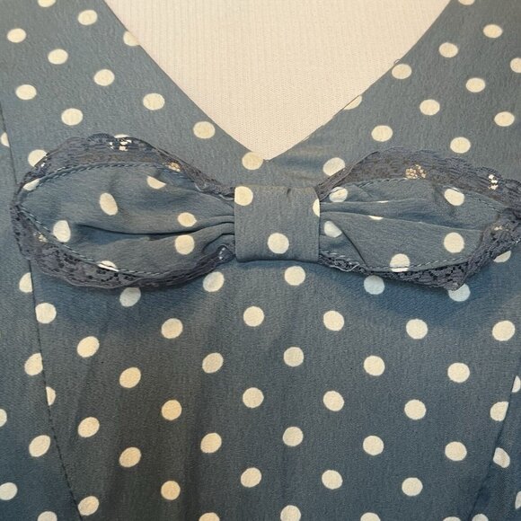 Hell Bunny Vixen Dress XL 40s 50s Style Polka Dot Tea Pin Up Rockabilly Retro L - Picture 3 of 10